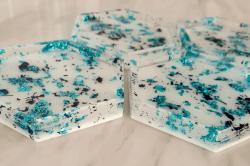 Glitter Blue Coaster  